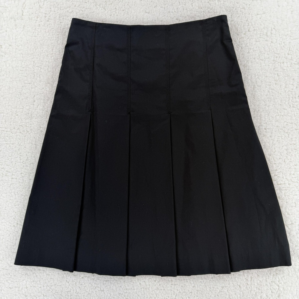 Le Souk Skirt Womens‎ 36 Black Pleated Mini A-Line Lined Cotton Rayon Made Japan